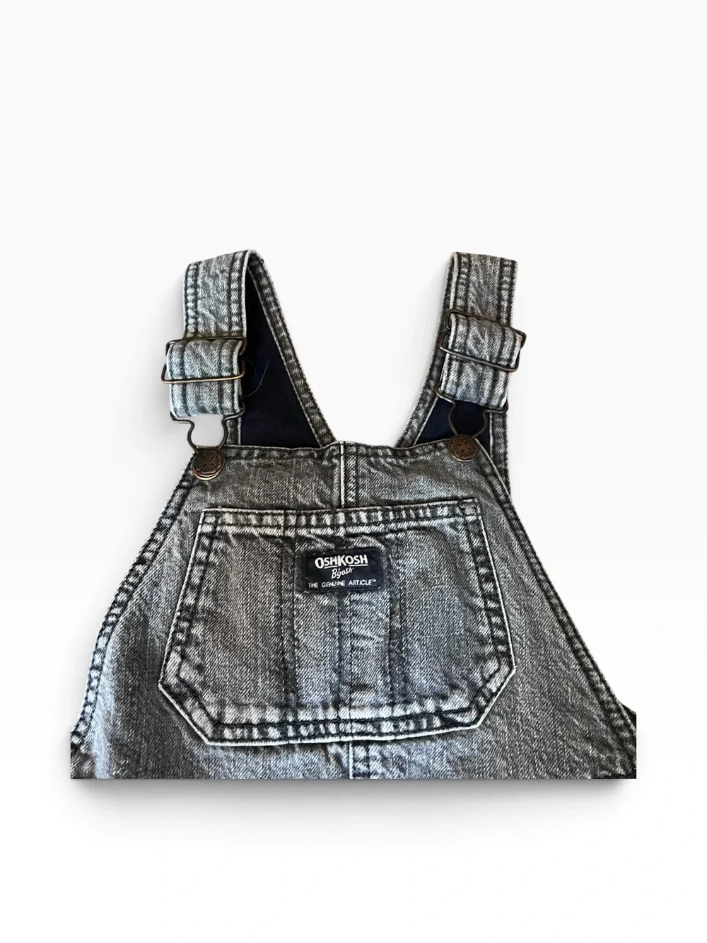 Vintage OshKosh B’gosh Overalls Kids Size 5 Black Vestbak USA 90s Bib Classic